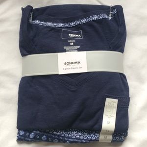 {Sonoma} 2-piece Blue Pajama Set